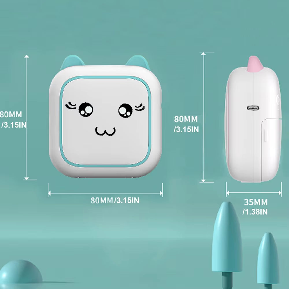 Compact Bluetooth Thermal Label Printer for Home and Office - Compatible with Android and iOS