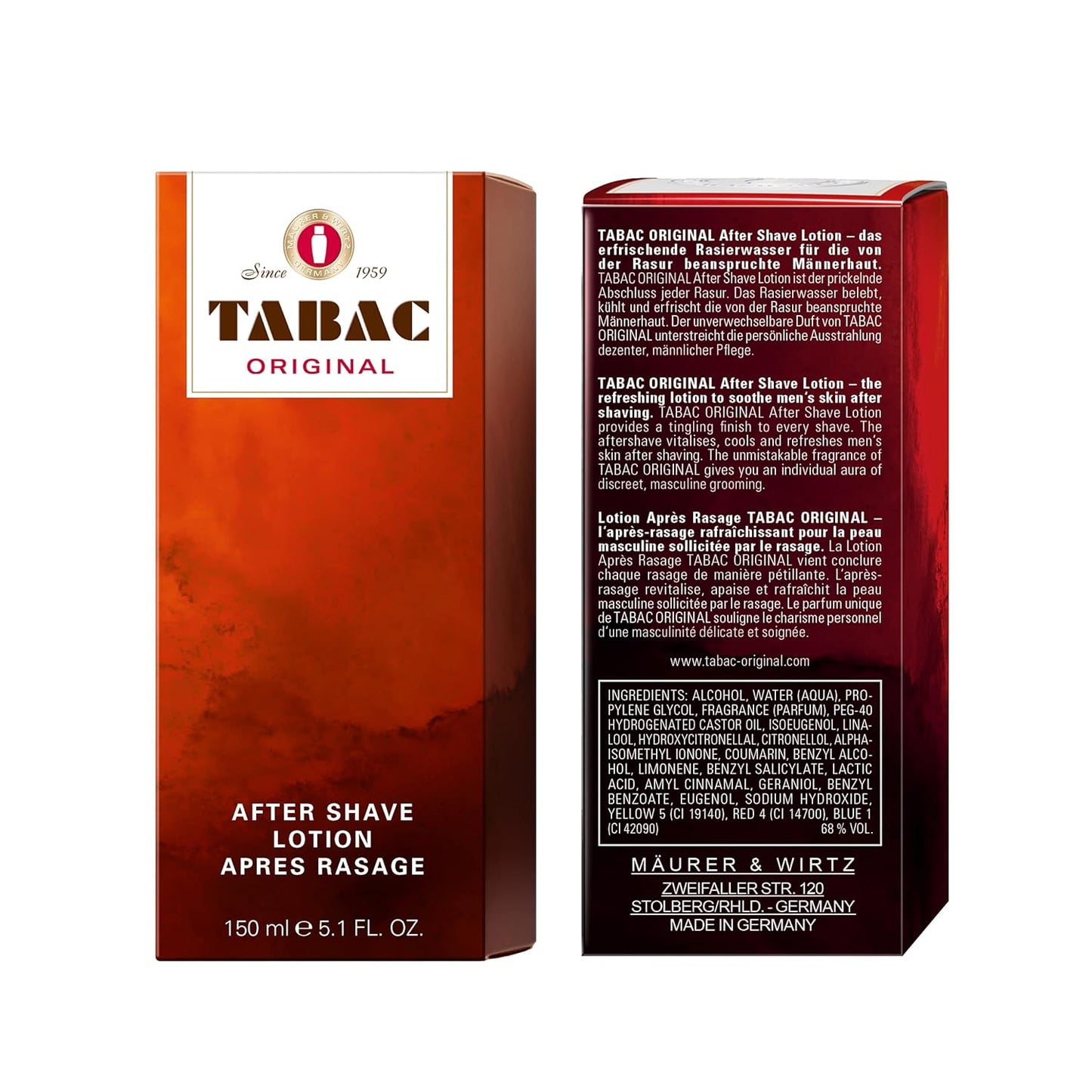 Tabac Original after Shave Lotion for Men, 5.1 Ounce
