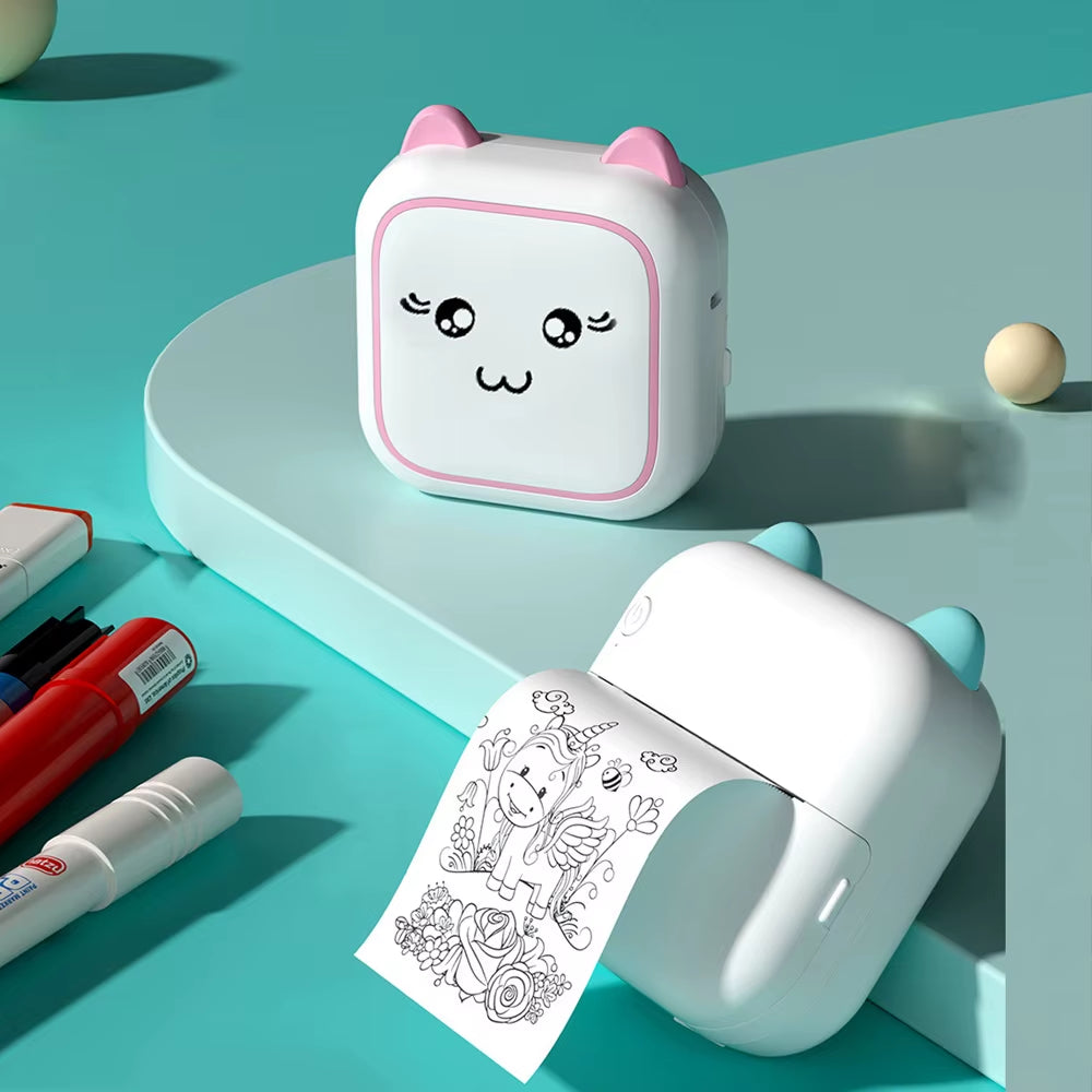 Compact Bluetooth Thermal Label Printer for Home and Office - Compatible with Android and iOS