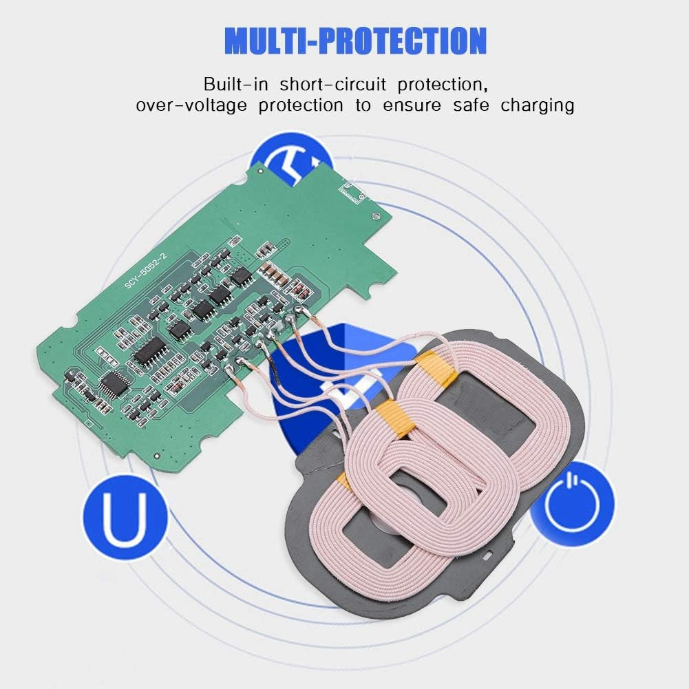 5W Wireless Charger Transmitter Module - Adopts 3 Coils - Built-In Short-Circuit, Over-Voltage - Wide Compatibility - DIY Wireless Charger Parts