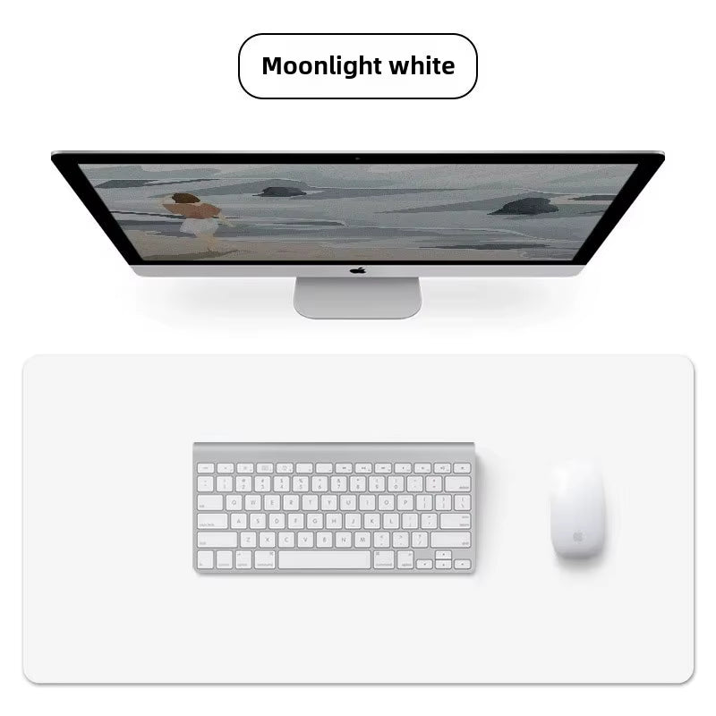 Large 60x30mm PU Leather Office Desk Protector Mat - Waterproof Mouse Pad for Desktop and Gaming Use