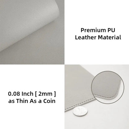 Large 60x30mm PU Leather Office Desk Protector Mat - Waterproof Mouse Pad for Desktop and Gaming Use