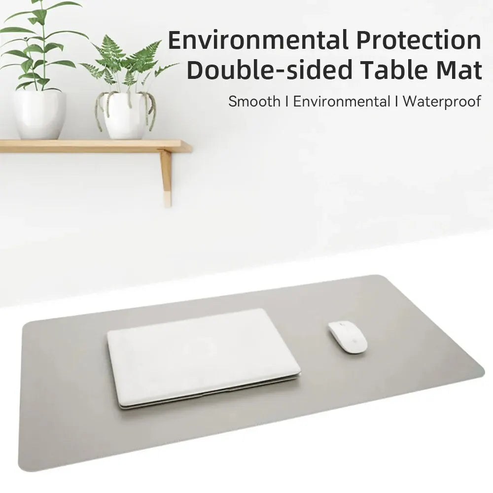 Large 60x30mm PU Leather Office Desk Protector Mat - Waterproof Mouse Pad for Desktop and Gaming Use