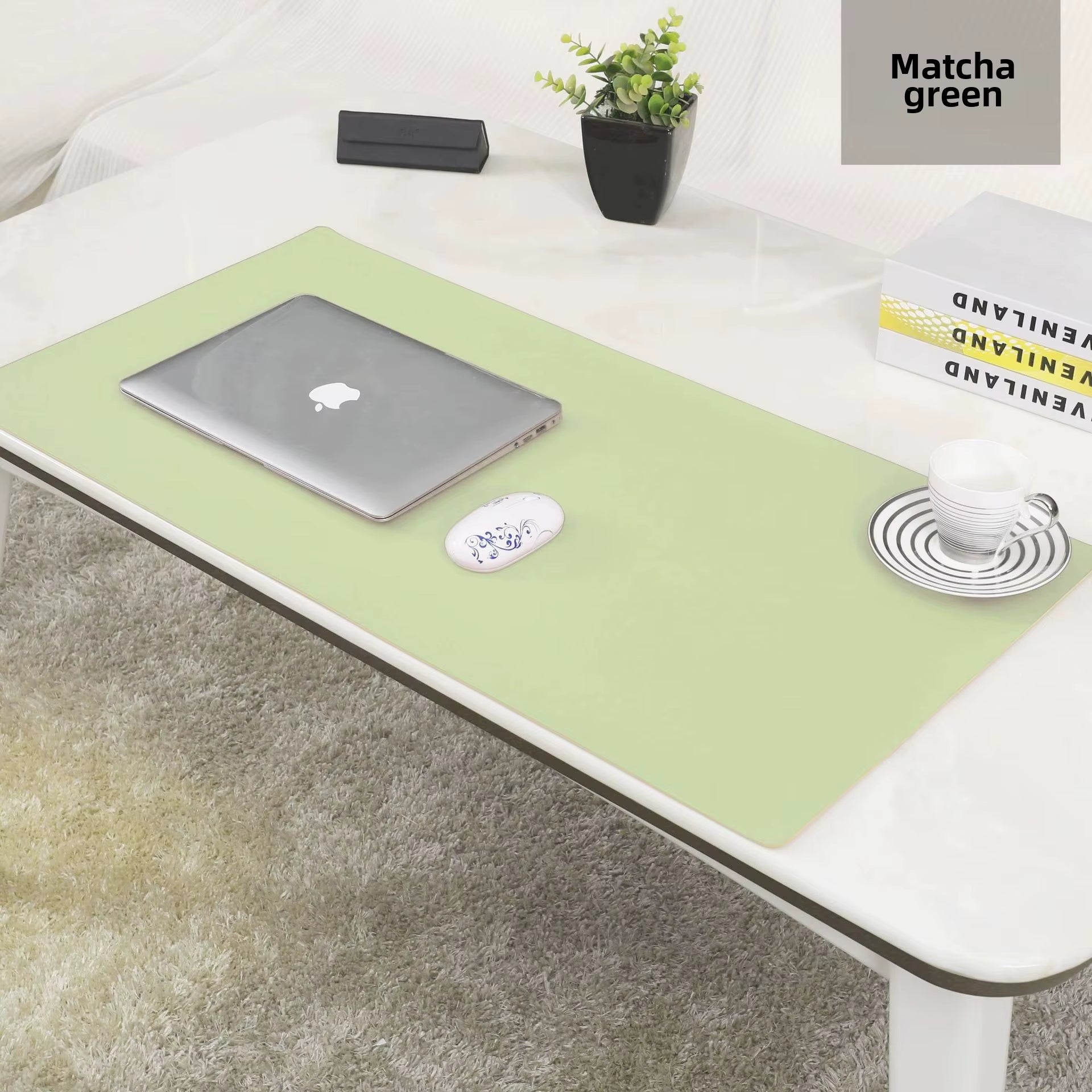 Large 60x30mm PU Leather Office Desk Protector Mat - Waterproof Mouse Pad for Desktop and Gaming Use