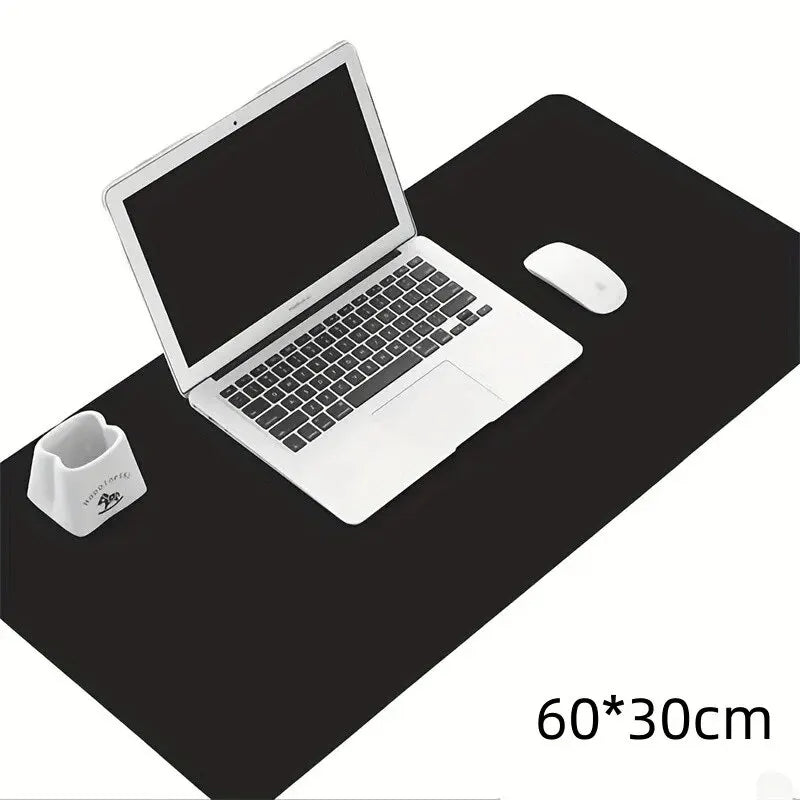 Large 60x30mm PU Leather Office Desk Protector Mat - Waterproof Mouse Pad for Desktop and Gaming Use