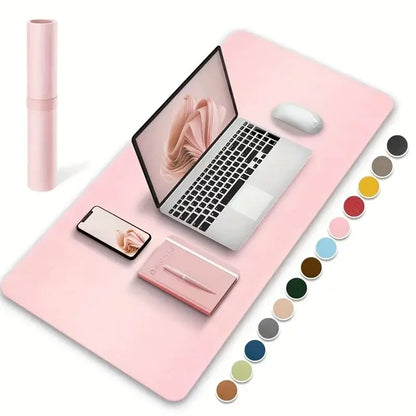 Large 60x30mm PU Leather Office Desk Protector Mat - Waterproof Mouse Pad for Desktop and Gaming Use
