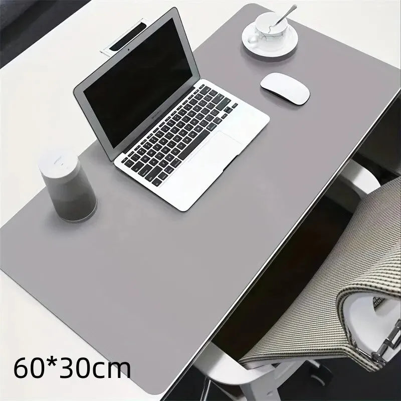 Large 60x30mm PU Leather Office Desk Protector Mat - Waterproof Mouse Pad for Desktop and Gaming Use