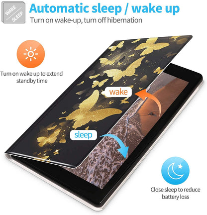 Case for Amazon Fire HD 10 Tablet (7Th Generation and 9Th Generation, 2017 and 2019 Release) - Slim Folding Stand Cover with Auto Wake/Sleep for 10.1 Inch Tablet